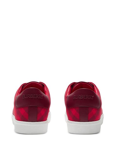 burberry sneakers check|burberry checked canvas sneakers.